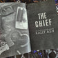 Book titled 'The Chief' by Kally Ash with a gun and handcuffs illustration on the header image.